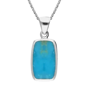 Sterling Silver Turquoise Dinky Barrel Necklace