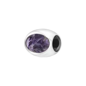 Sterling Silver Whitby Jet Blue John Magnetic Charm