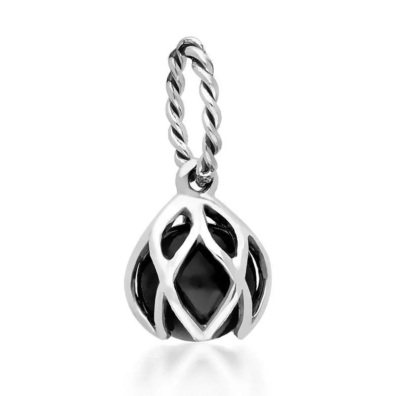 Sterling Silver Whitby Jet Emma Stothard Silver Darling 6mm Float Charm