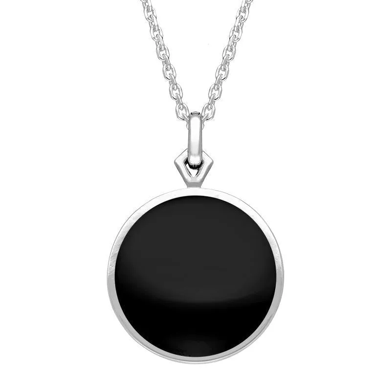 Sterling Silver Whitby Jet Flore Filigree Necklace