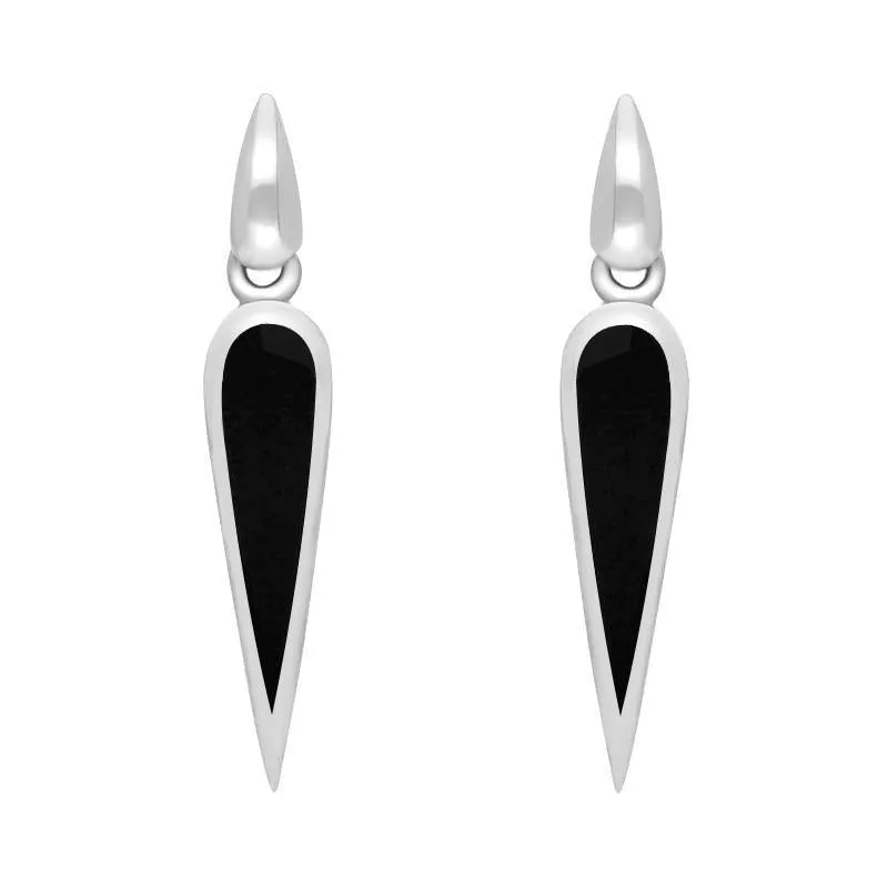Sterling Silver Whitby Jet Toscana Pear Drop Two Piece Set