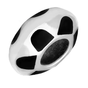 Sterling Silver Whitby Jet Twelve Stone Flower Charm