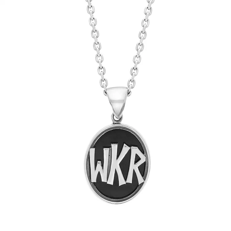 Sterling Silver Whitby Jet Whitby Krampus Run Pendant Necklace