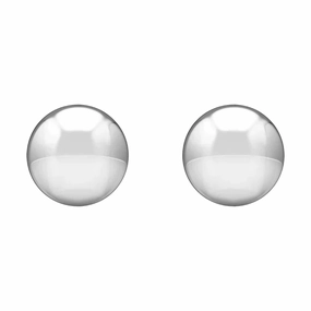 Sterling Silver 8mm Ball Stud Earrings