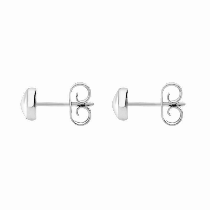 Sterling Silver Bauxite 5mm Classic Small Round Stud Earrings
