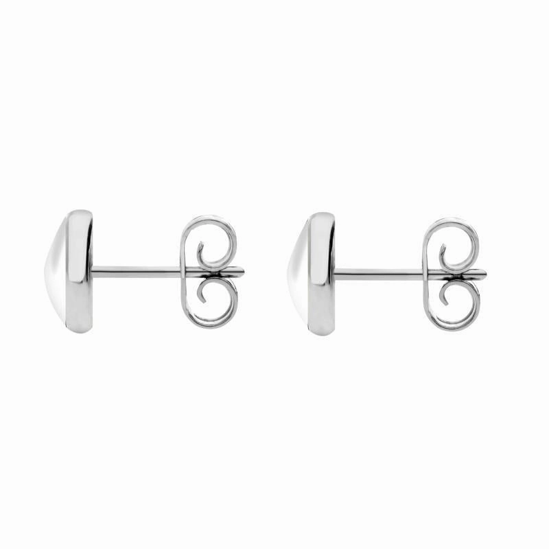 Sterling Silver Bauxite 6mm Classic Medium Round Stud Earrings