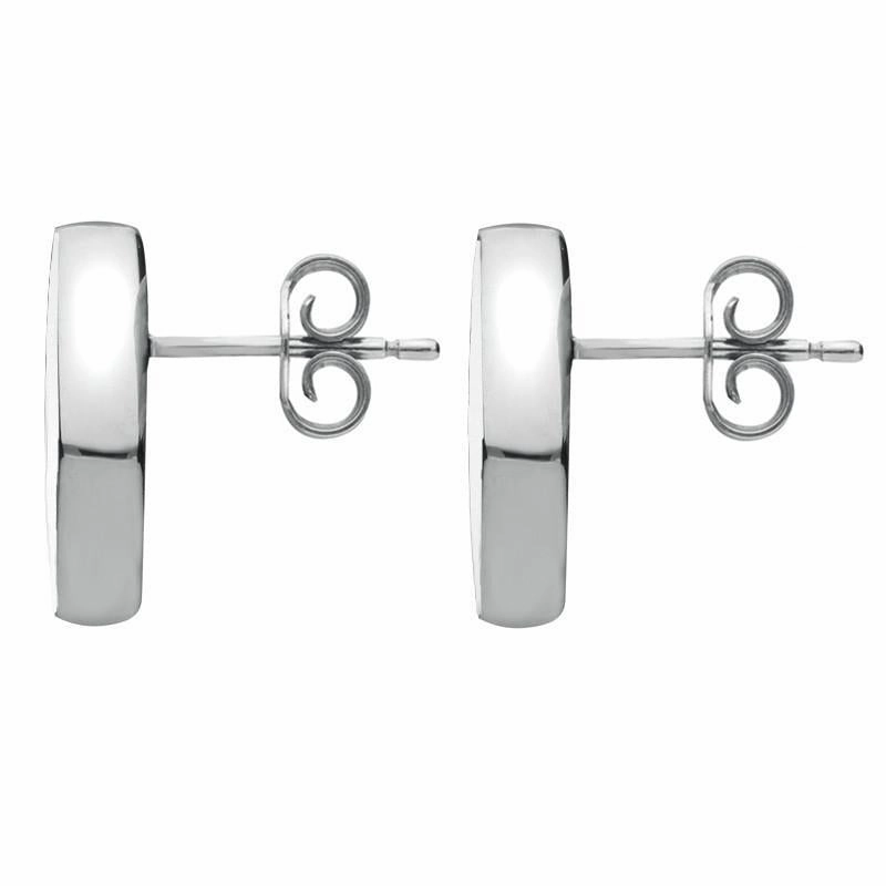 Sterling Silver Bauxite Dinky Diamond Shaped Stud Earrings