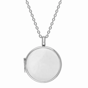 Sterling Silver Bauxite Medium Round Locket