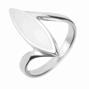 Sterling Silver Bauxite Toscana Twist Marquise Ring