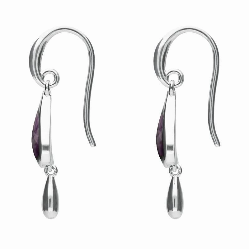 Sterling Silver Blue John Inverted Heart Two Piece Set