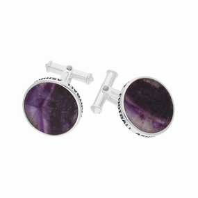 Sterling Silver Blue John Limited Edition Shrovetide Cufflinks