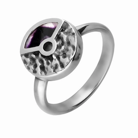Sterling Silver Blue John Peak District Millstone Small Ring