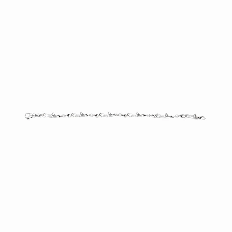 Sterling Silver Cat Handmade Bracelet D