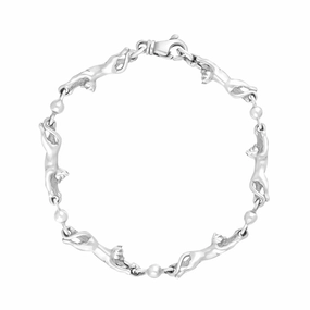 Sterling Silver Cat Handmade Bracelet D