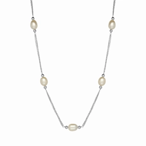 Sterling Silver Freshwater Pearl Necklet