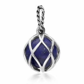 Sterling Silver Lapis Lazuli Emma Stothard Silver Darling 10mm Float Charm