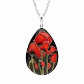 Sterling Silver Moorcroft Forever England 4 Pear Necklace