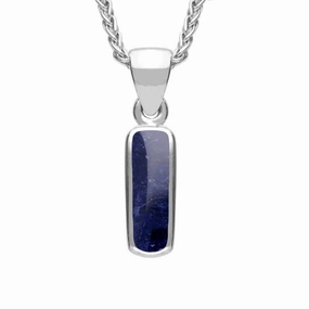 Sterling Silver Sodalite Dinky Oblong Necklace