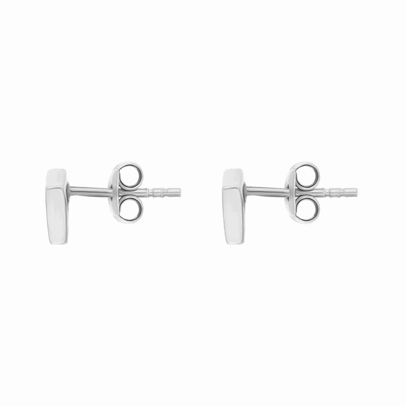 Sterling Silver Whitby Jet Small Four Stone Square Stud Earrings