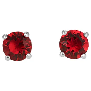 Swarovski Abstract Red Rhodium Plated Stud Earrings