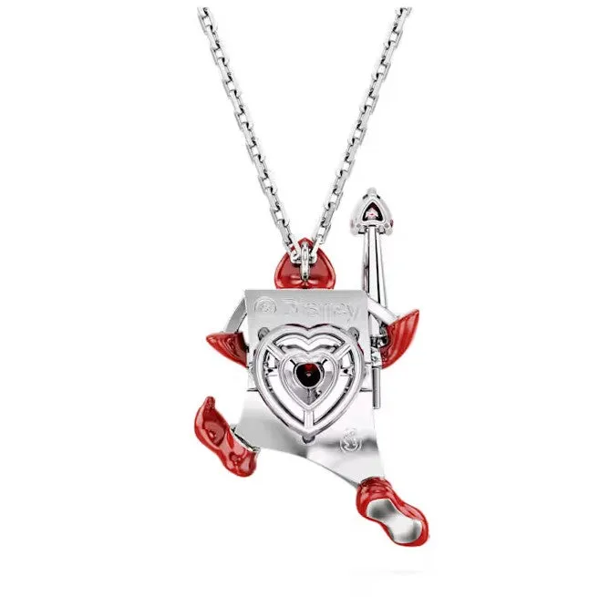 Swarovski Alice In Wonderland Rhodium Plated Playing Card Necklace