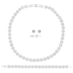Swarovski Angelic Rhodium White Crystal Necklace Bracelet Earring Set