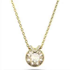 Swarovski Bella Yellow Gold Tone Plated V Clear Crystal Necklace