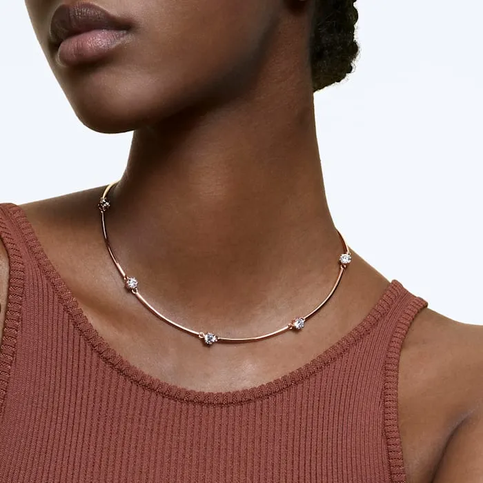Swarovski Constella Rose Gold Tone Crystal Necklace