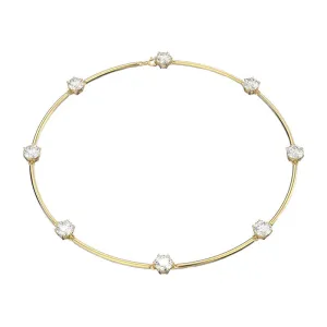 Swarovski Constella Rose Gold Tone Plated White Crystal Necklace L