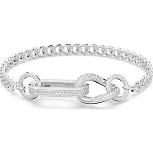 Swarovski Dextera Rhodium Plated White Crystal Links Bracelet