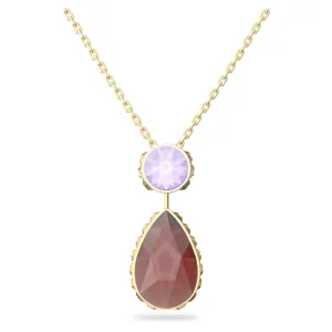 Swarovski Orbita Gold Tone Plated Multicoloured Crystal Drop Necklace