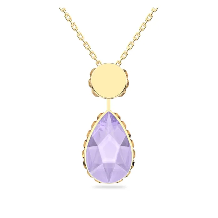 Swarovski Orbita Gold Tone Plated Multicoloured Crystal Drop Necklace