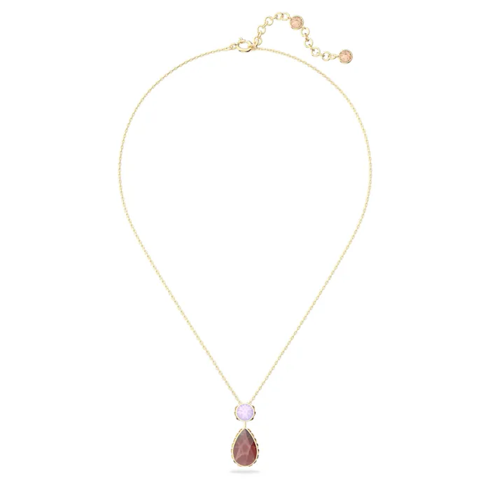 Swarovski Orbita Gold Tone Plated Multicoloured Crystal Drop Necklace