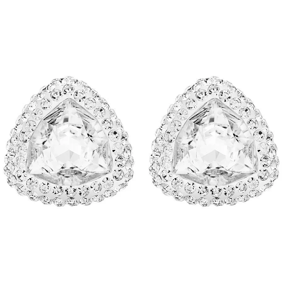 Swarovski Palladium White Crystal Begin Earrings