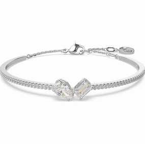 Swarovski Mesmera Rhodium Plated White Crystal Moi et Toi Bangle