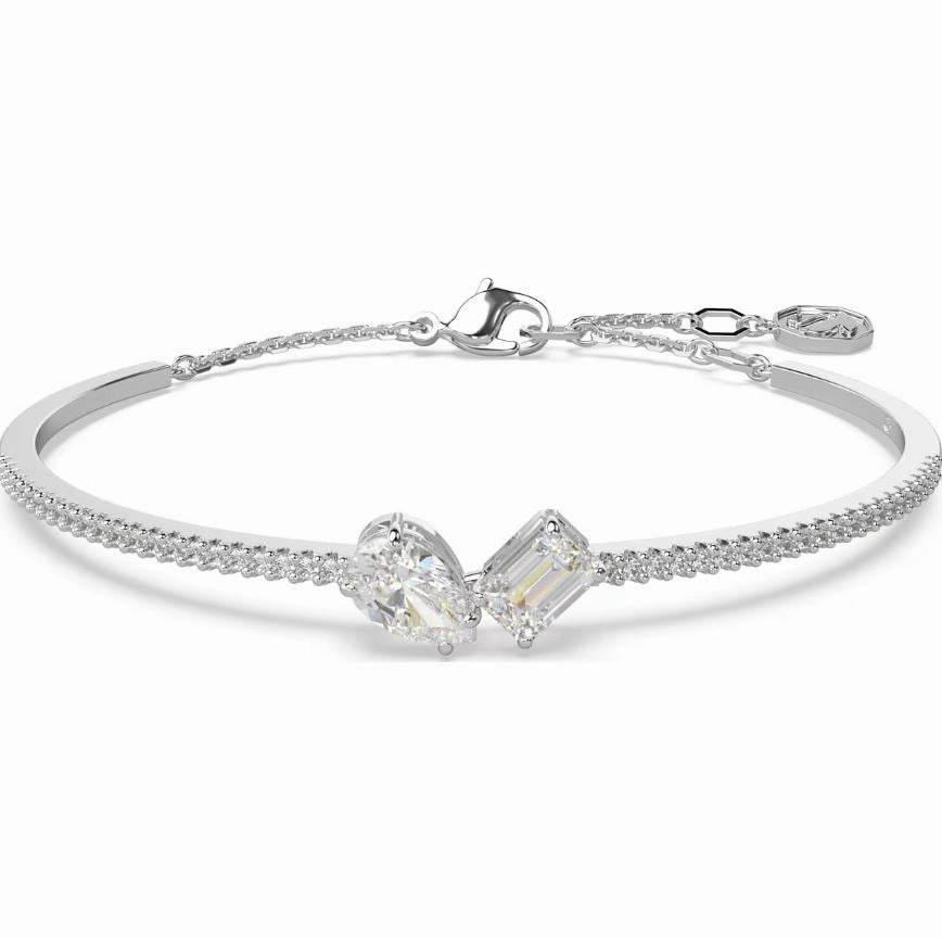 Swarovski Mesmera Rhodium Plated White Crystal Moi et Toi Bangle