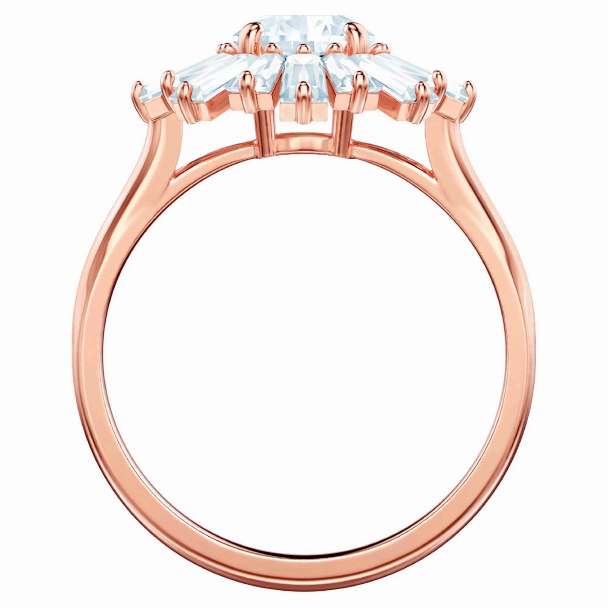 Swarovski Sunshine Rose Gold Tone Plated Ring Size 50