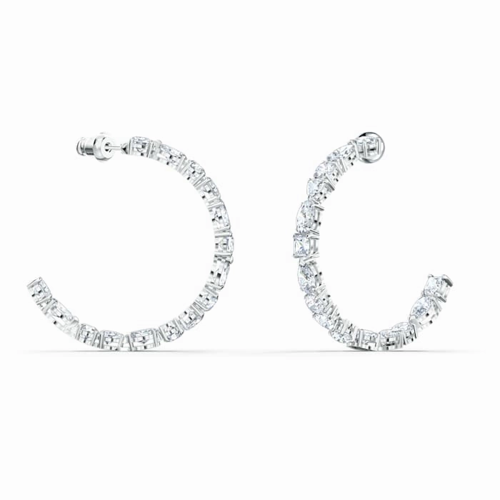 Swarovski Tennis Deluxe Crystal Mixed Hoop Earrings