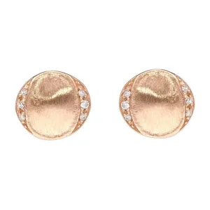 Sylva Rose Gold Sterling Silver Plated Round Disc Earrings