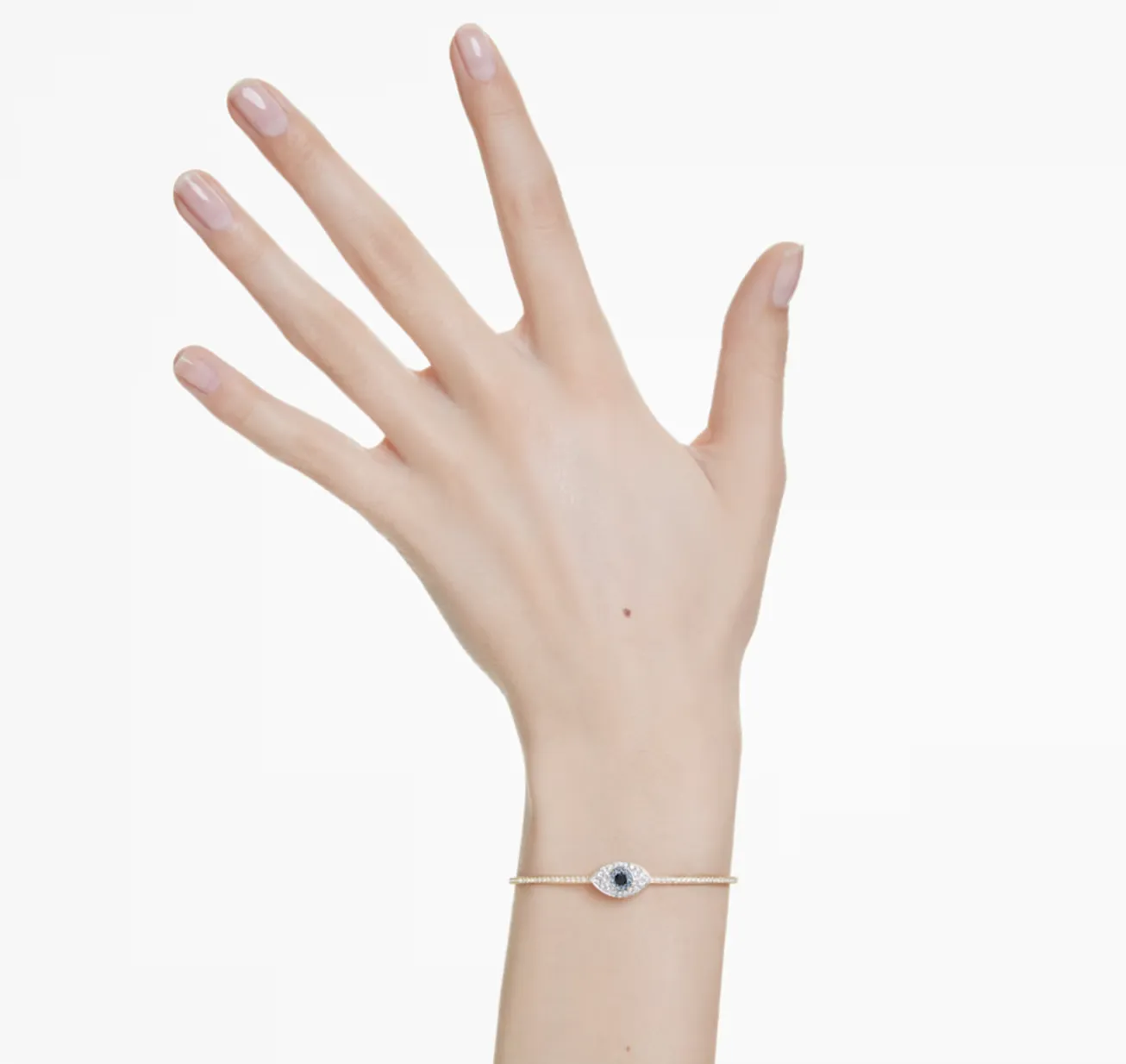 Symbolica Evil Eye Blue, Gold tone Bangle - 3 Sizes