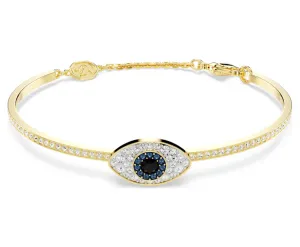 Symbolica Evil Eye Blue, Gold tone Bangle - 3 Sizes