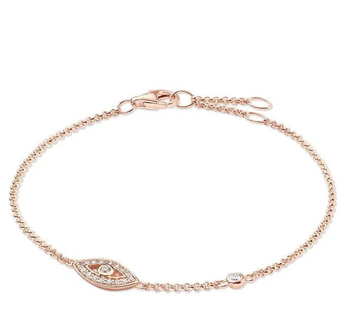 Thomas Sabo Bracelet Glam & Soul Fatimas Garden Nazars Eye Rose Gold 19.5cm D