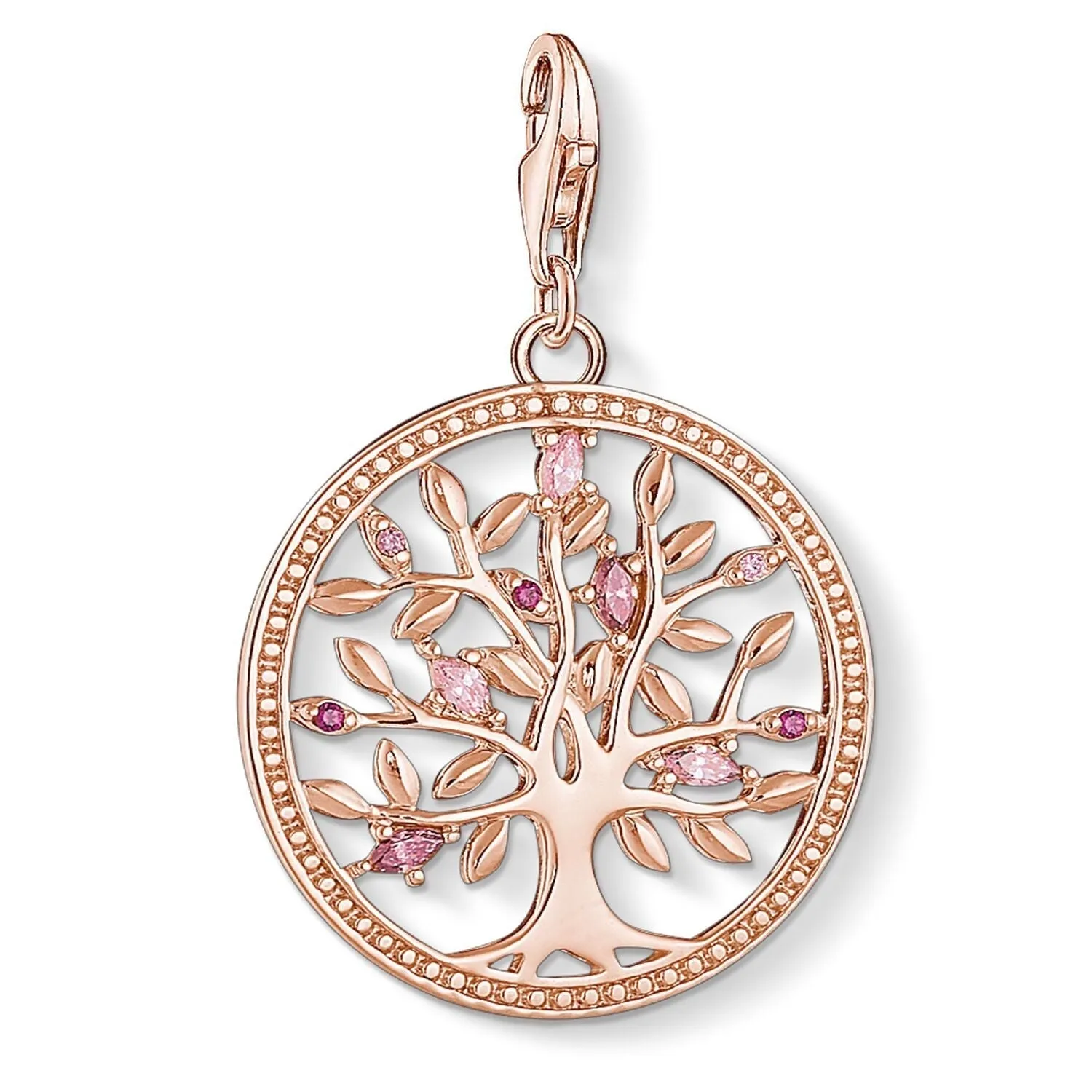 Thomas Sabo Charm Club Rose Gold Tree Of Love Pink Charm D