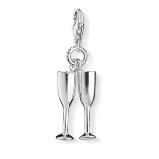 Thomas Sabo Charm Club Sterling Silver Champagne Glasses Charm