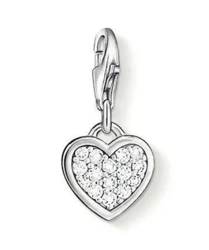 Thomas Sabo Charm Club Sterling Silver Cubic Zirconia Heart Charm