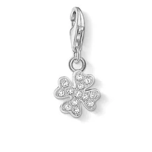 Thomas Sabo Charm Club Sterling Silver CZ Cloverleaf Charm
