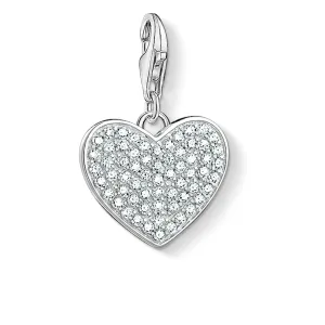 Thomas Sabo Charm Club Sterling Silver CZ Pave Heart Charm