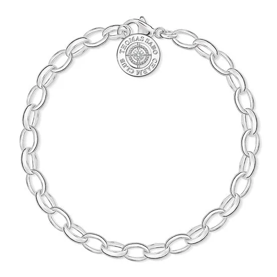 Thomas Sabo Charm Club Sterling Silver Diamond Charm Bracelet D 19.5cm