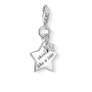 Thomas Sabo Charm Club Sterling Silver Diamond Shine Like A Star Charm D