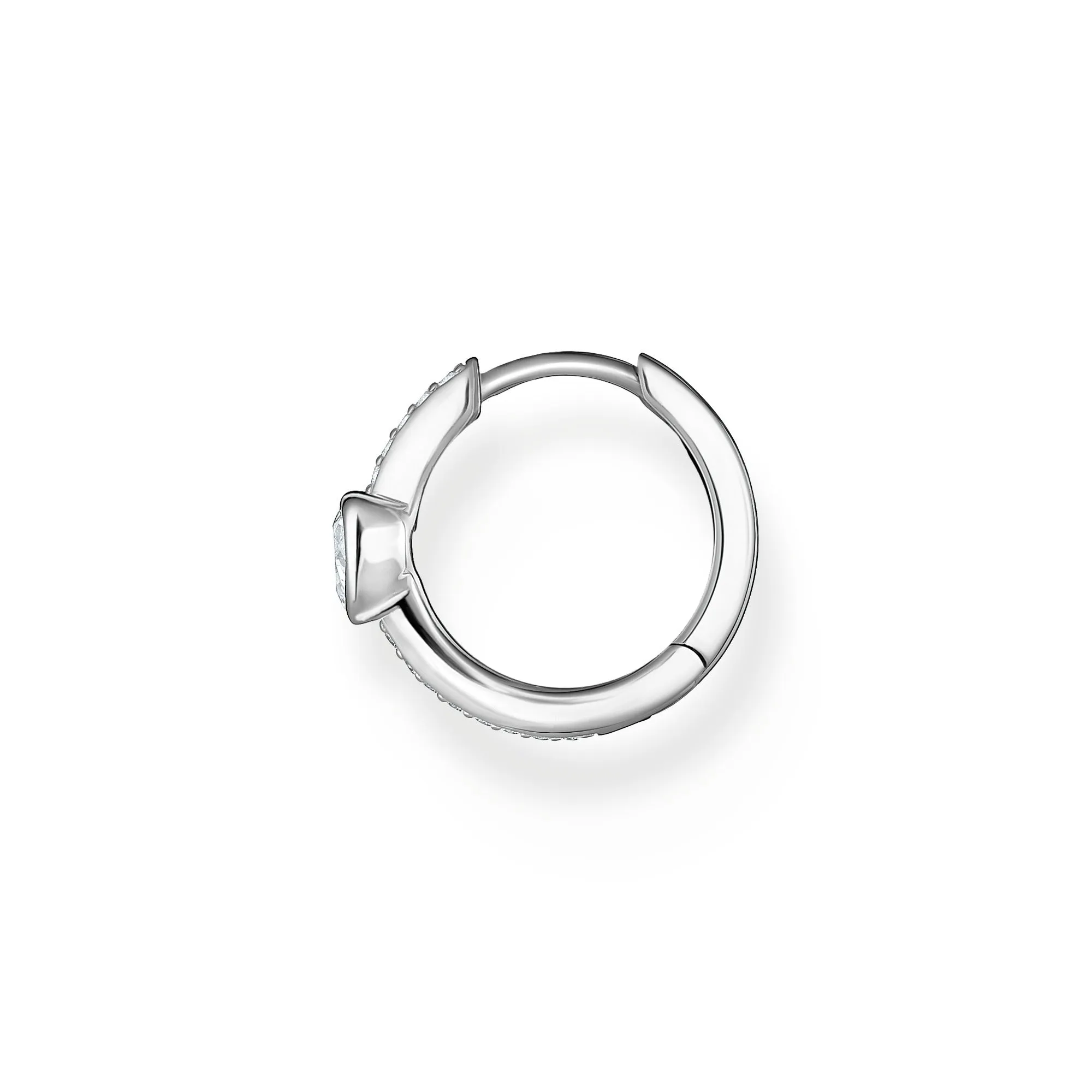 Thomas Sabo Charm Club Sterling Silver Heart Hoop Earring